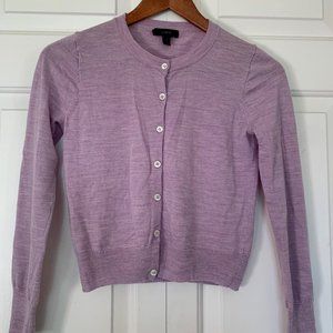 J Crew Lilac cardigan. Size small